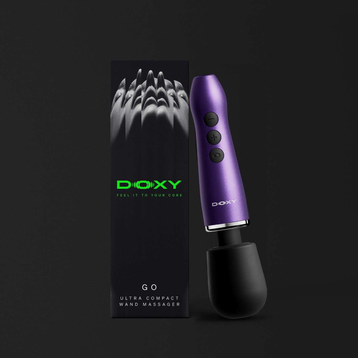 Doxy Go Ultra Compact Rechargeable Mini Wand Vibrator Purple