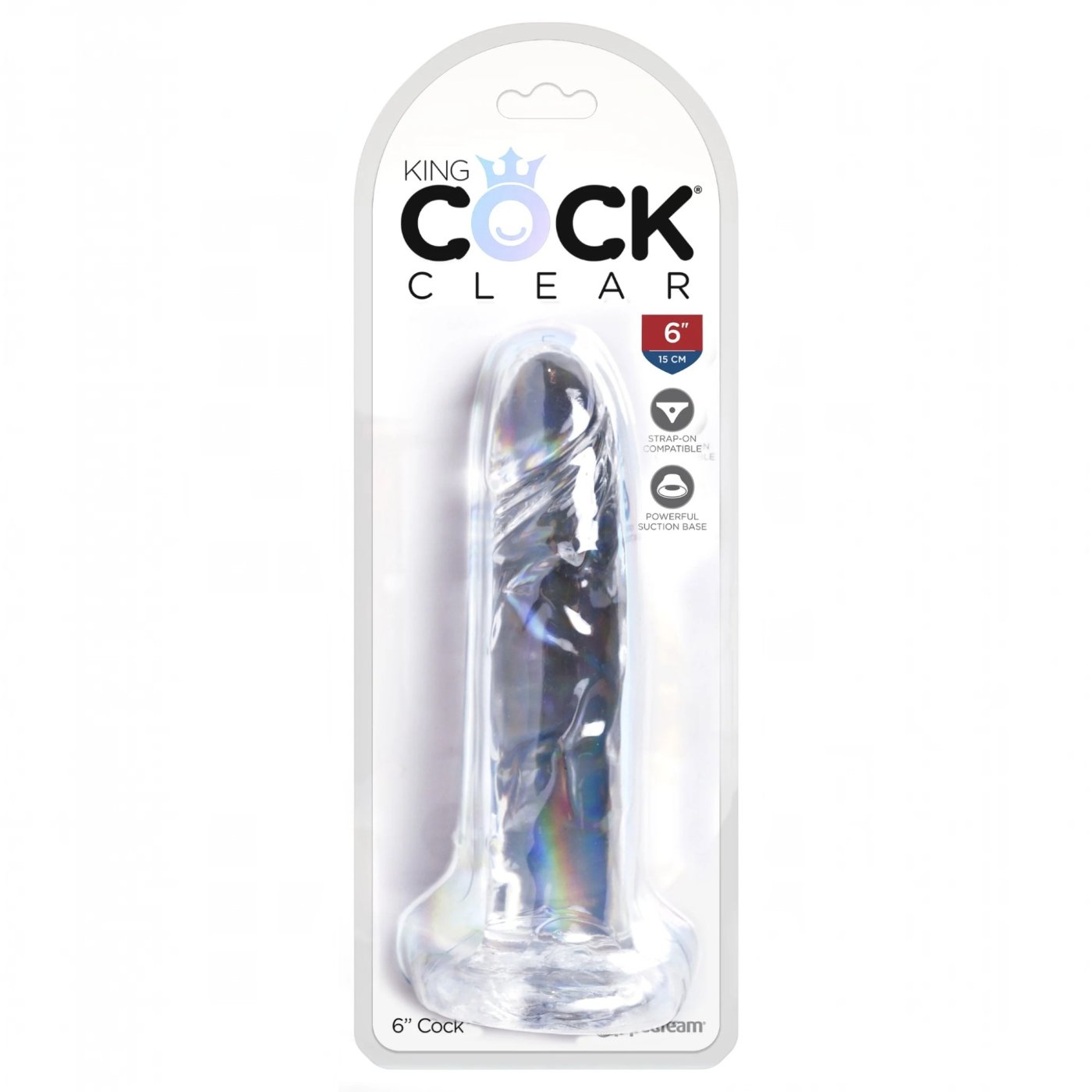 King Cock Clear 6 Inch Suction Cup Dildo