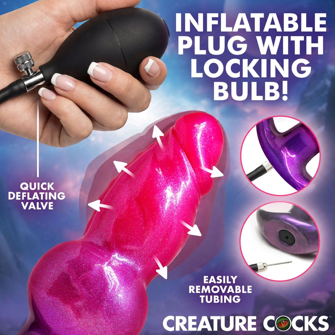 Creature Cocks Astro Silicone Inflatable Butt Plug