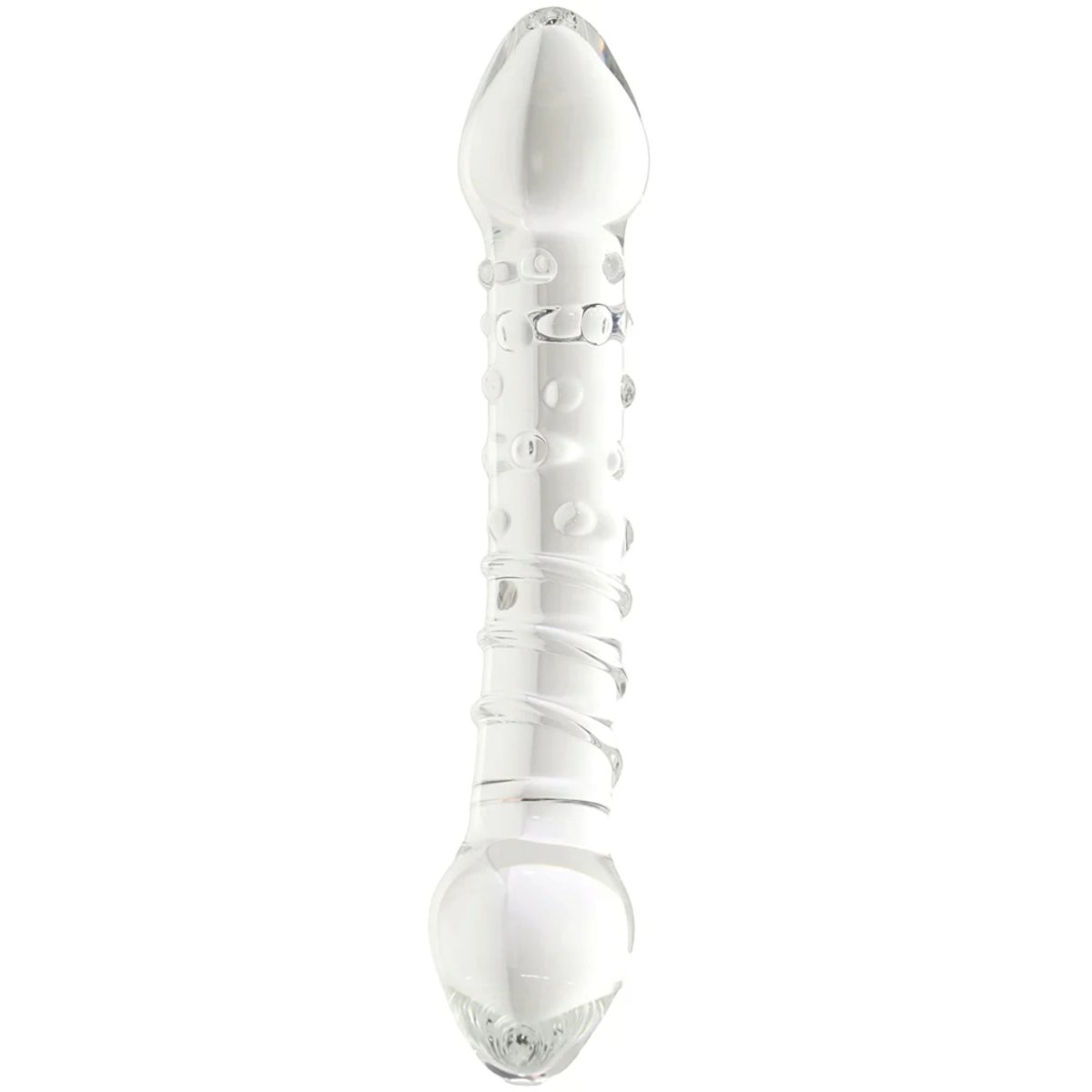 Clarity Celestial Bliss Double Ended Glass Dildo 7.6 Inch Clear