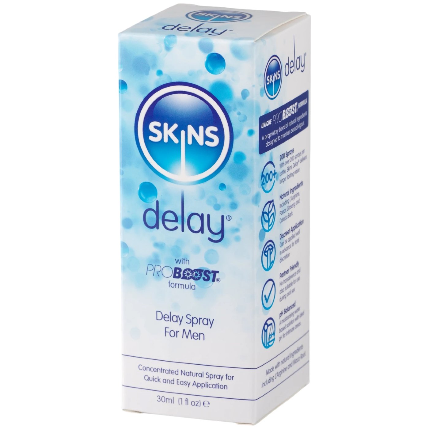 Skins Natural Delay Premature Ejaculation Spray 30ml