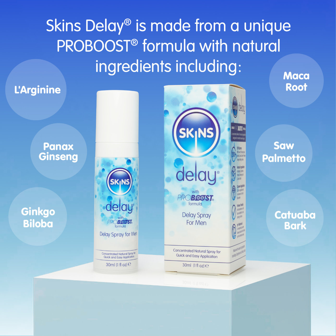Skins Natural Delay Premature Ejaculation Spray 30ml