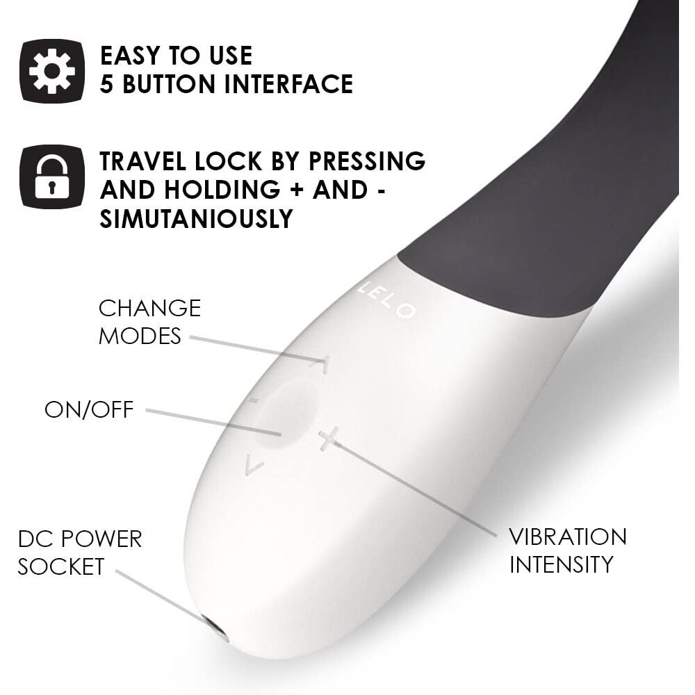 Lelo Mona Wave Rechargeable G-Spot Vibrator Black