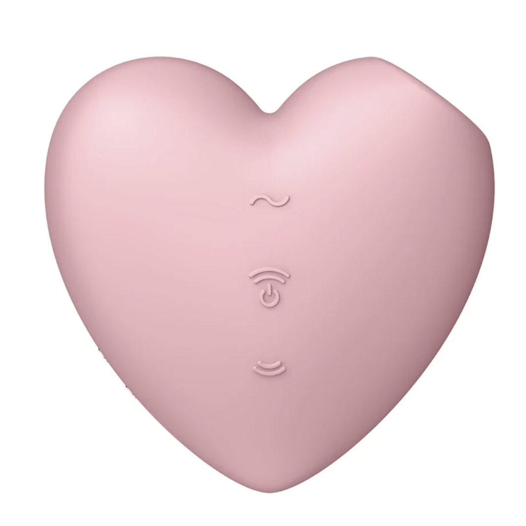 Satisfyer Cutie Heart Air Pulse Clitoral Vibrator Light Red