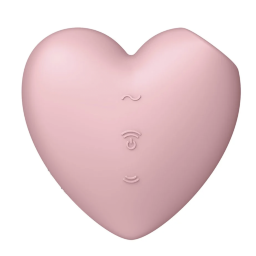 Satisfyer Cutie Heart Air Pulse Clitoral Vibrator Light Red