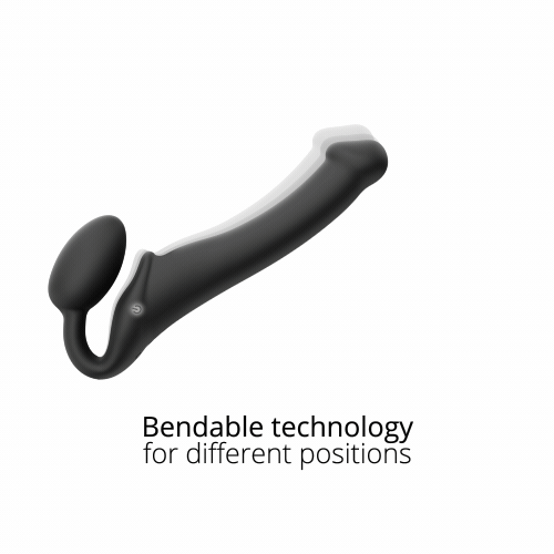 Strap-On-Me Rechargeable Remote Control Vibrating Strapless Strap-On Black M