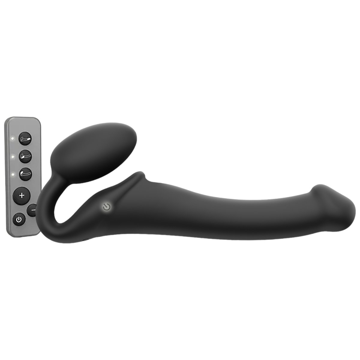 Strap-On-Me Rechargeable Remote Control Vibrating Strapless Strap-On Black M