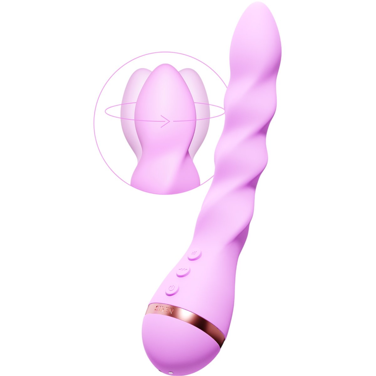 Vush Siren Purple Rechargeable Twist Vibrator