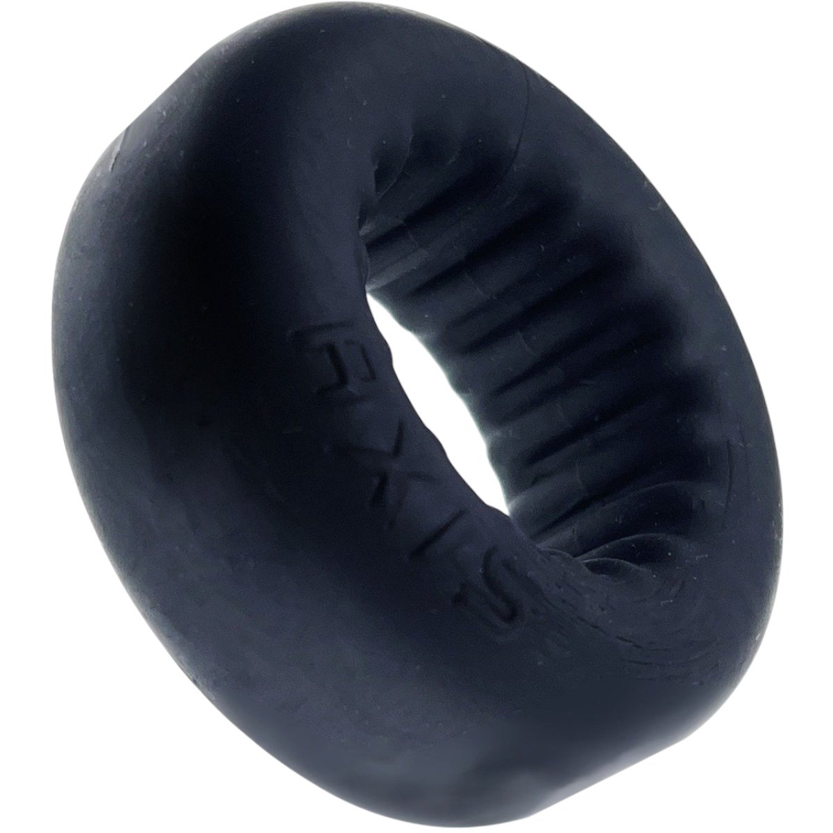 Oxballs AXIS Inner-Ribbed Cock Ring Black Ice