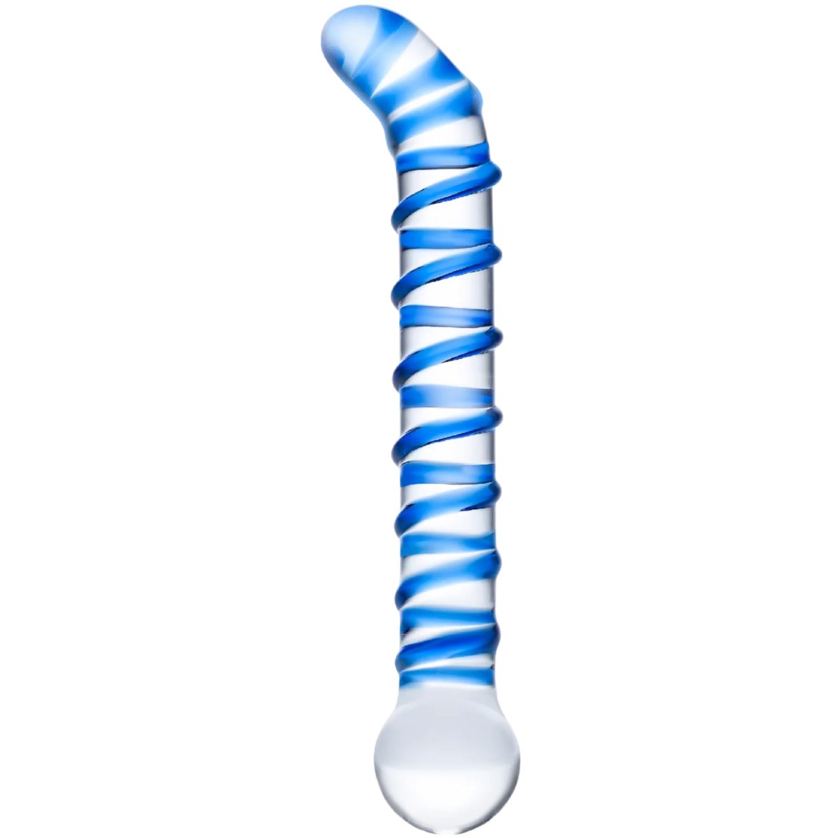 Glas Mr. Swirly G-Spot Glass Dildo Clear 6.5 Inch