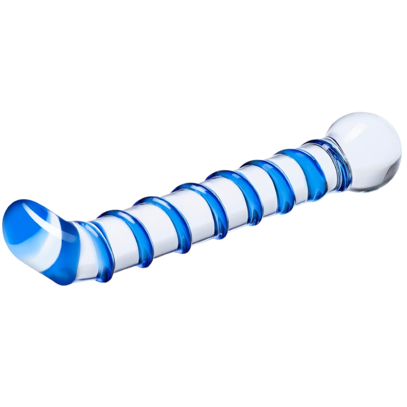 Glas Mr. Swirly G-Spot Glass Dildo Clear 6.5 Inch