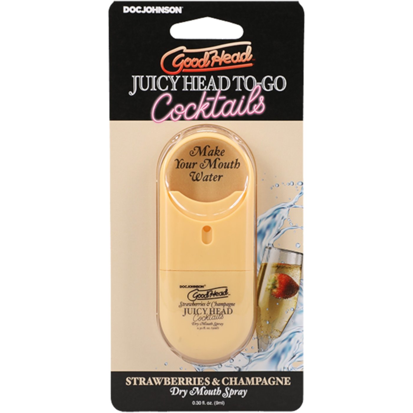 GoodHead Juicy Head To-Go Cocktails Dry Mouth Spray Strawberries & Champagne 9ml