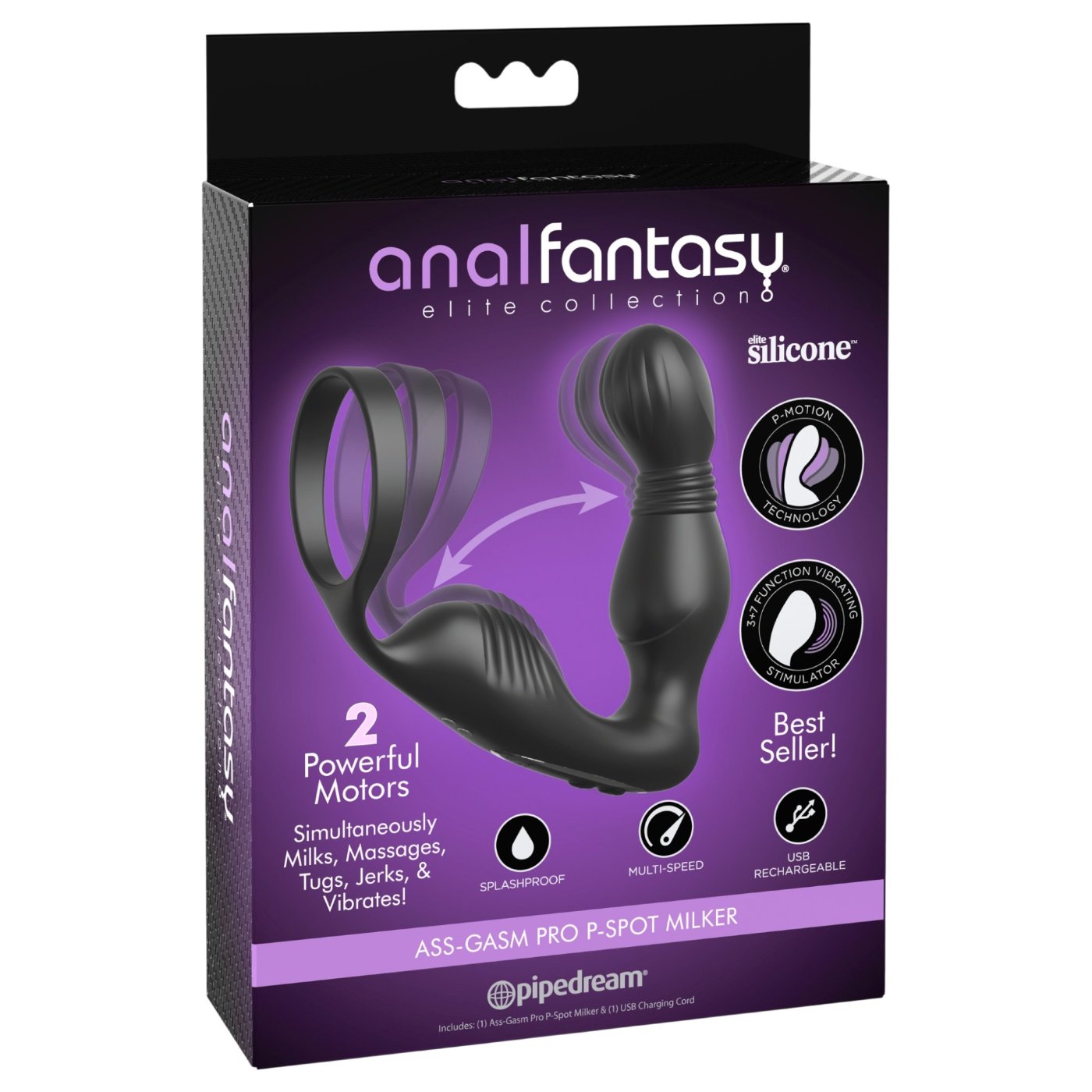 Anal Fantasy Elite Ass-Gasm Pro P-Spot Milker Vibrating Prostate Massager