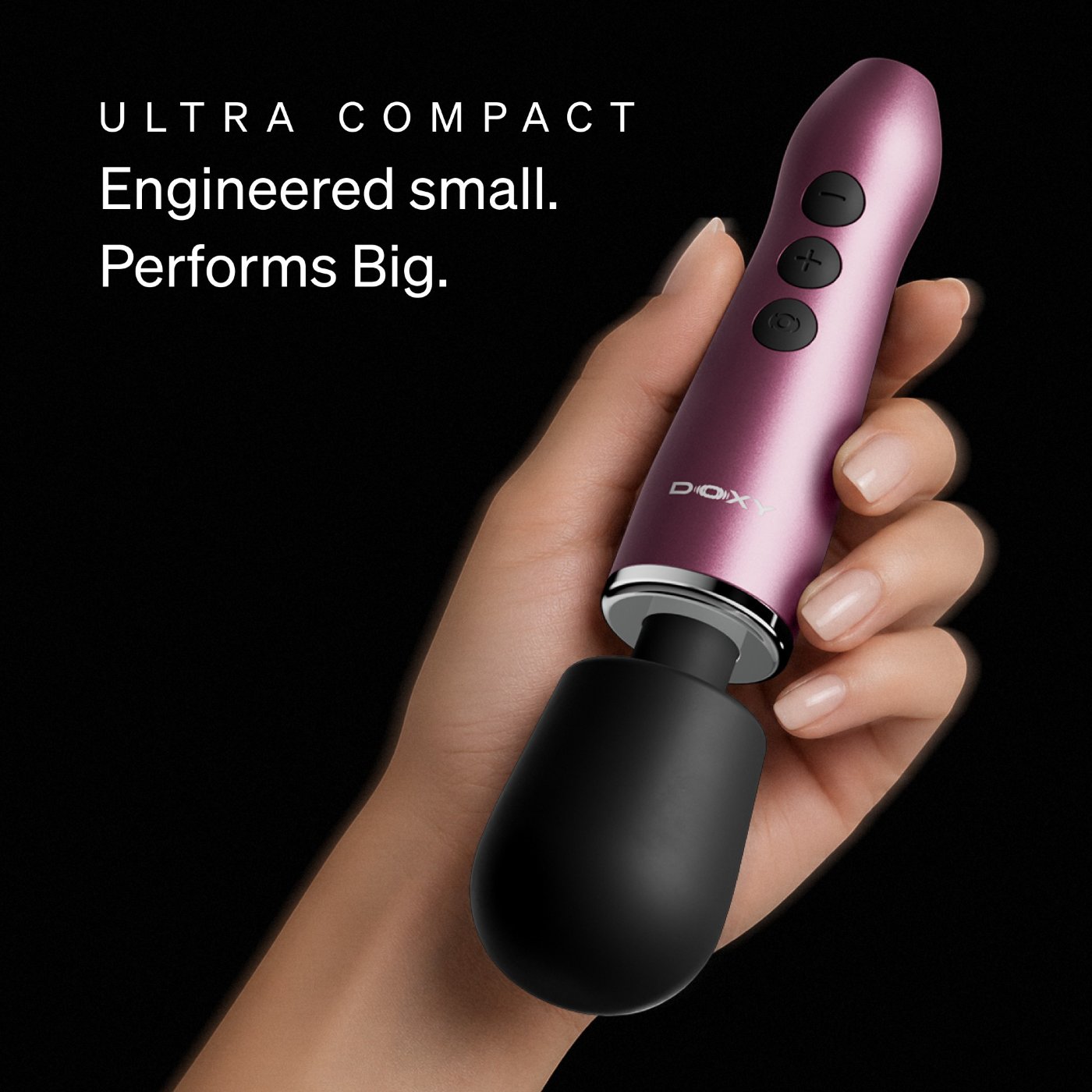 Doxy Go Ultra Compact Rechargeable Mini Wand Vibrator Pink