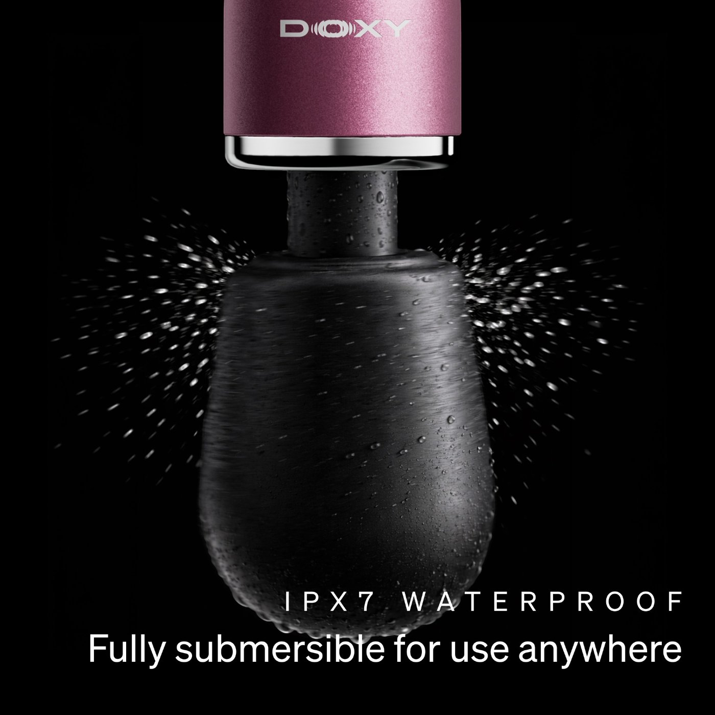 Doxy Go Ultra Compact Rechargeable Mini Wand Vibrator Pink