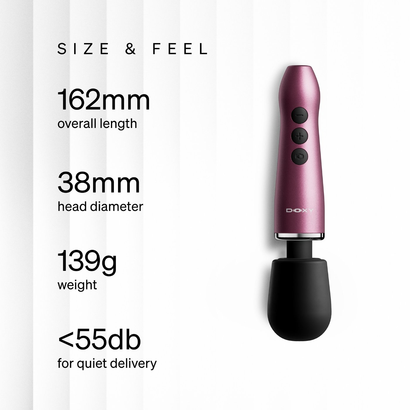 Doxy Go Ultra Compact Rechargeable Mini Wand Vibrator Pink