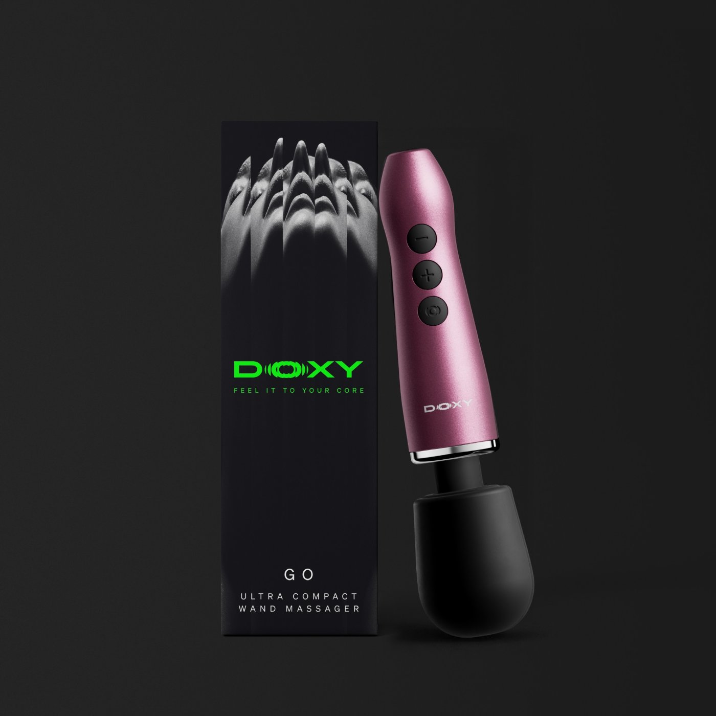 Doxy Go Ultra Compact Rechargeable Mini Wand Vibrator Pink