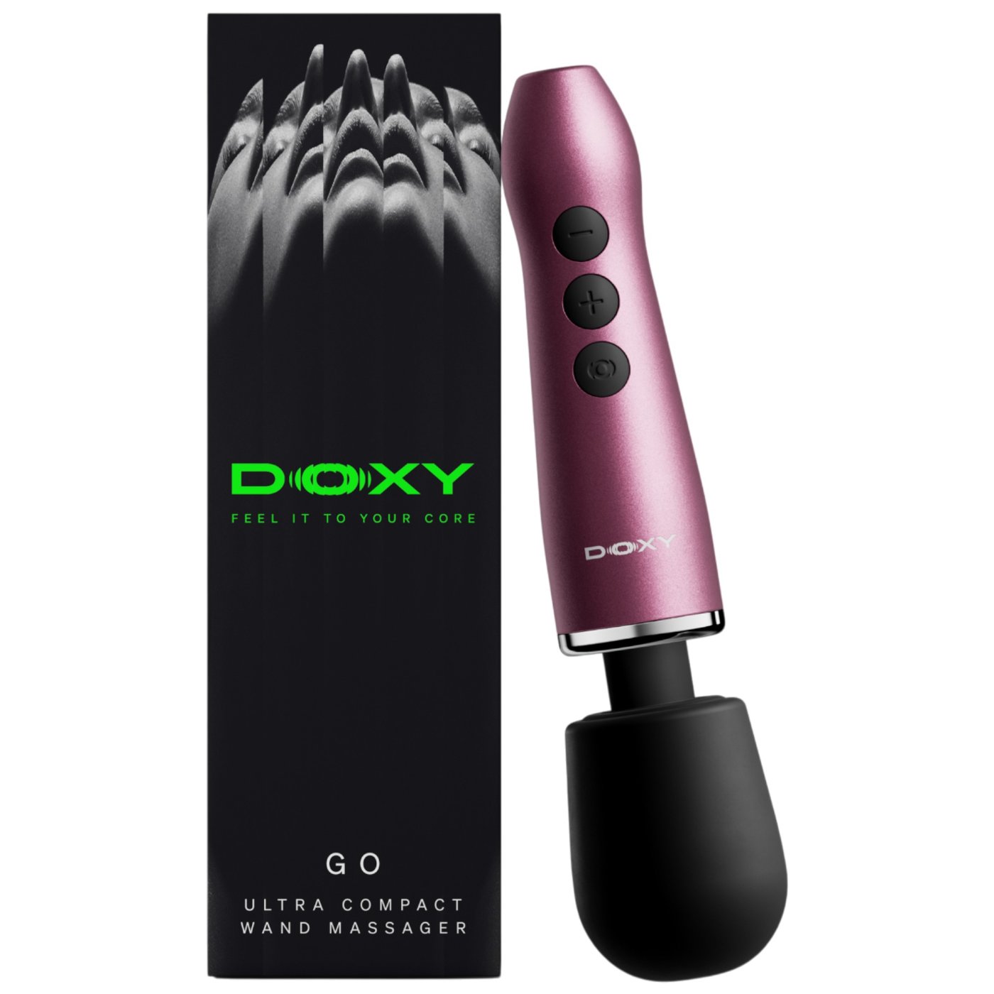 Doxy Go Ultra Compact Rechargeable Mini Wand Vibrator Pink