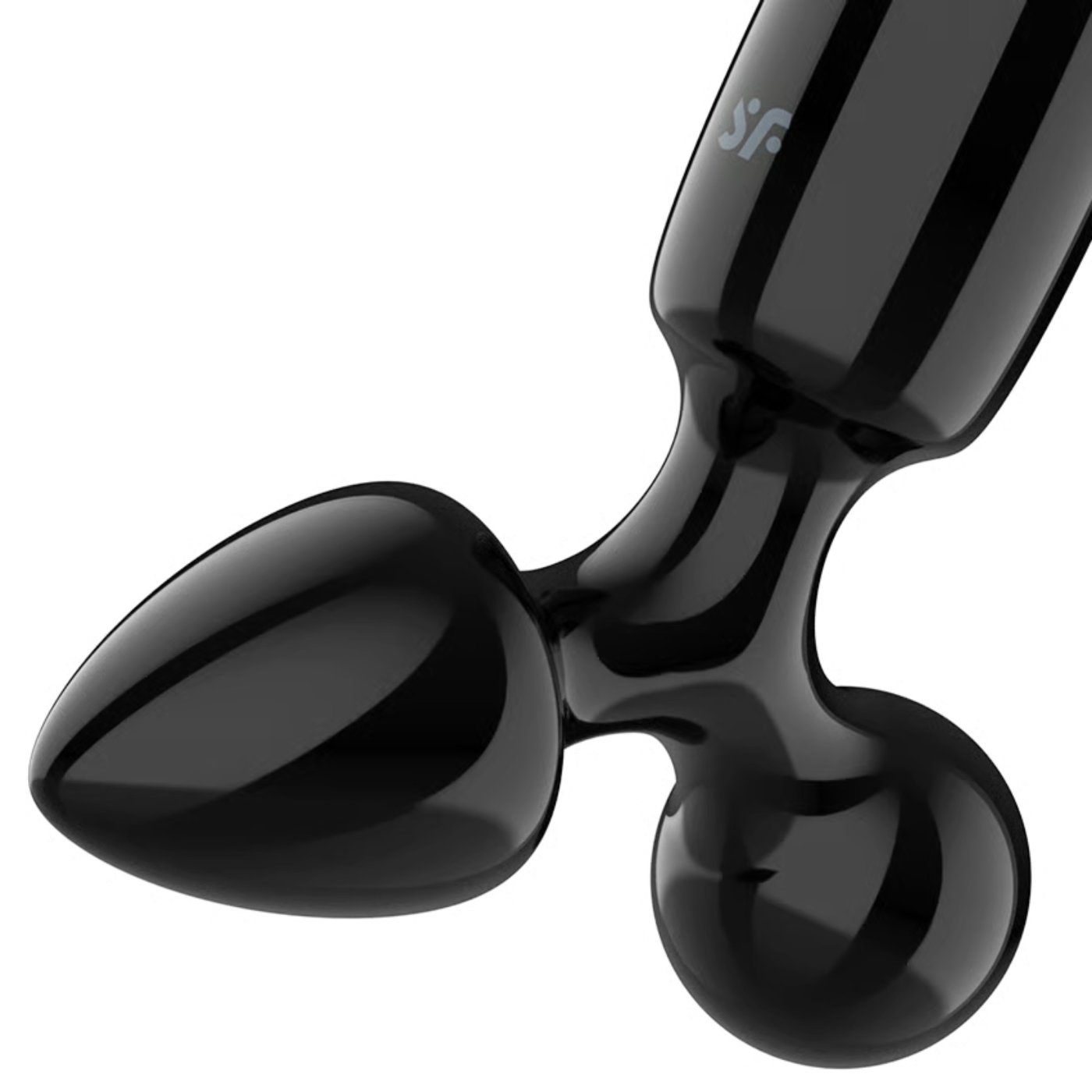Satisfyer Triple Crystal 1 3-in-1 Glass Dildo 8.3 Inch Black