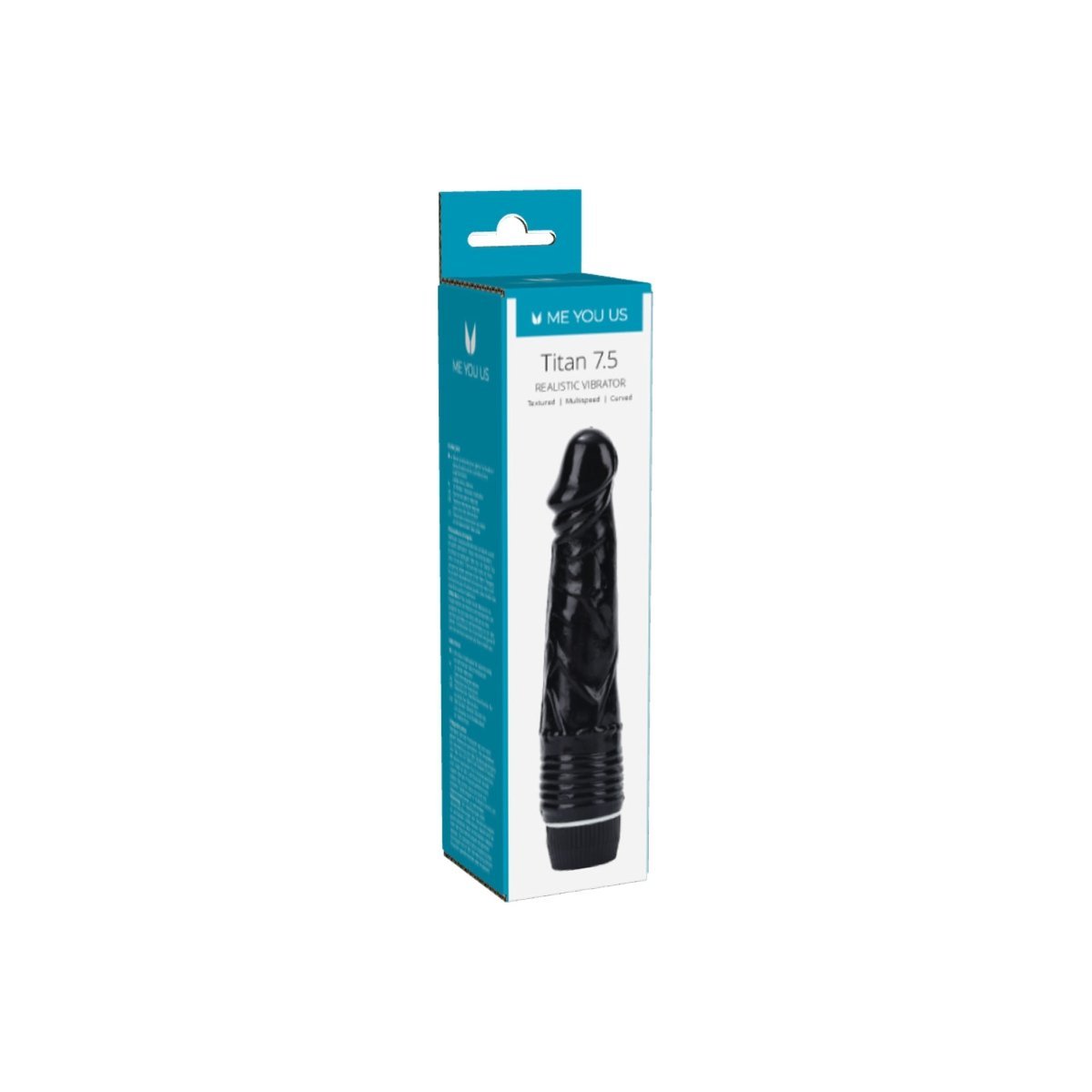Me You Us Titan Realistic Vibrator Black 7.5 Inch 