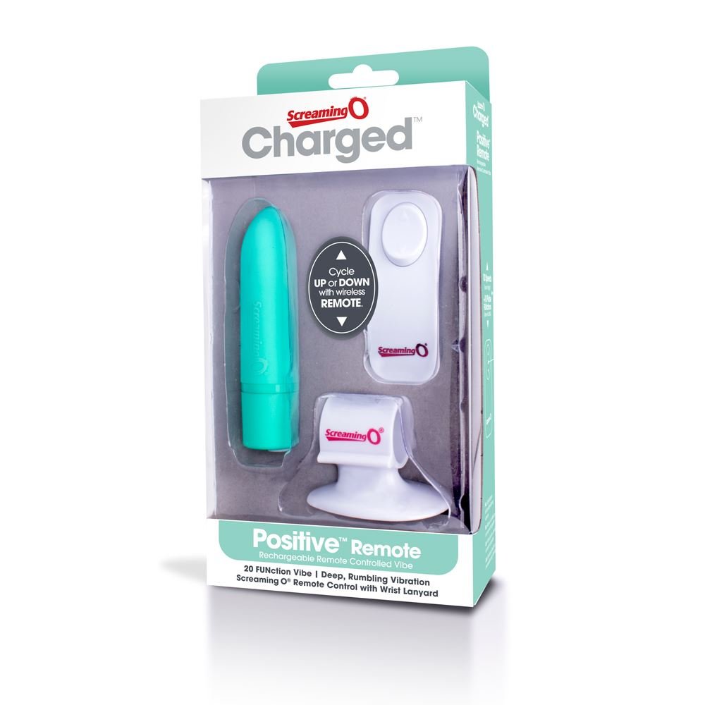 Screaming O Positive Rechargeable Remote Controlled Bullet Vibrator Kiwi