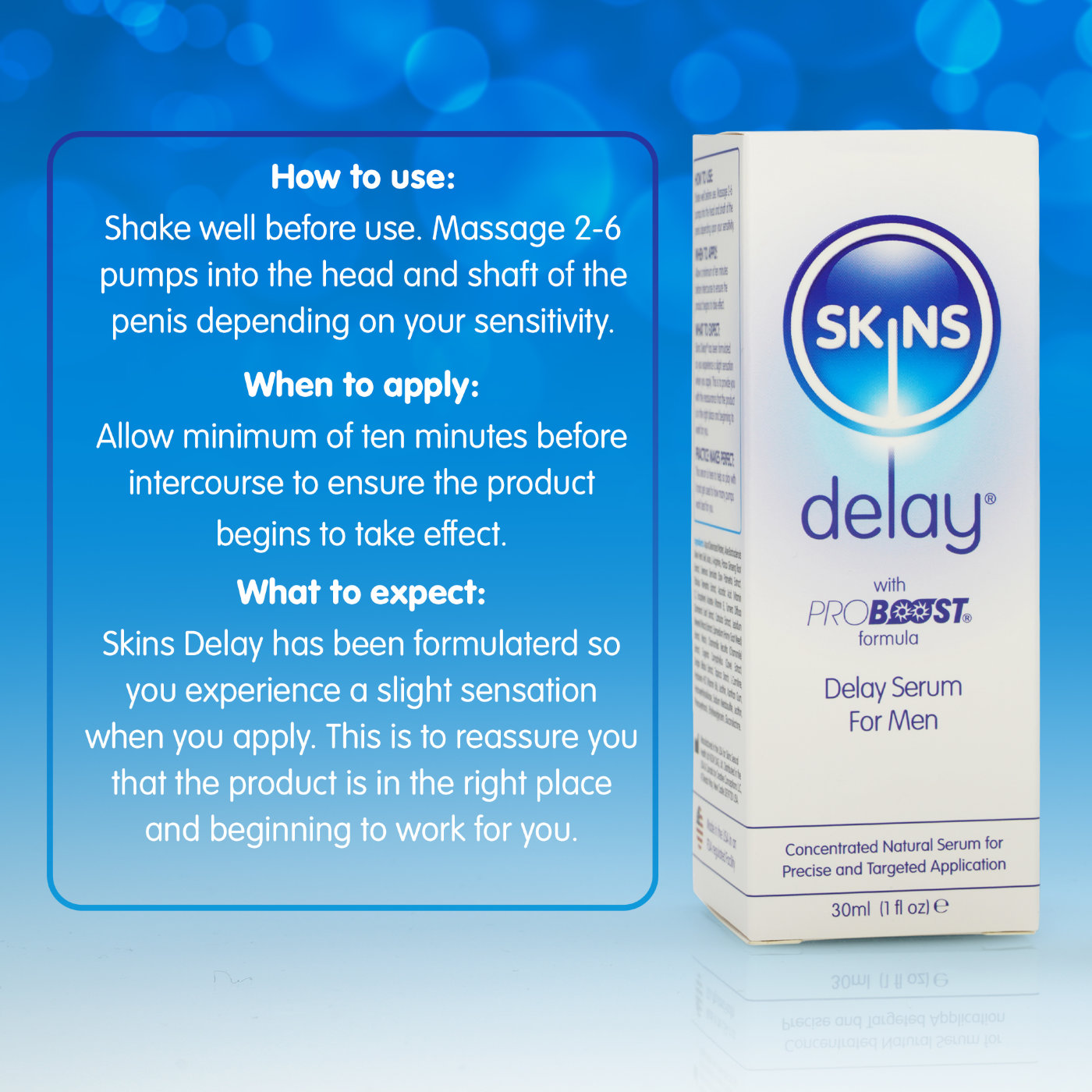 Skins Natural Delay Premature Ejaculation Serum 30ml
