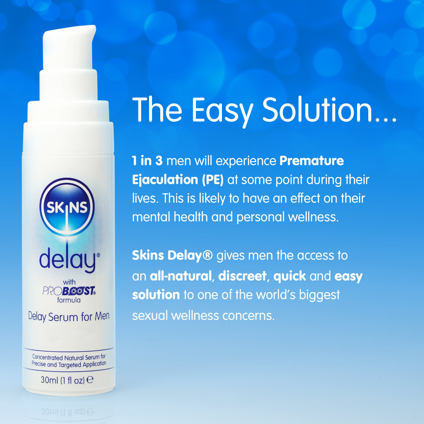 Skins Natural Delay Premature Ejaculation Serum 30ml