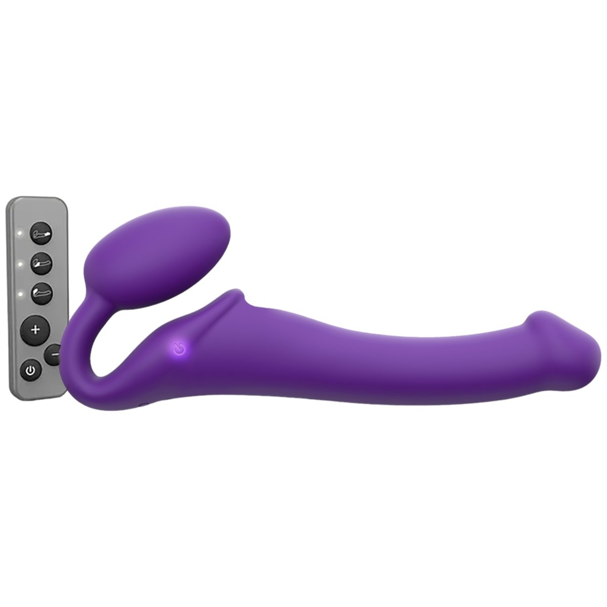 Strap-On-Me Rechargeable Remote Control Vibrating Strapless Strap-On Purple M