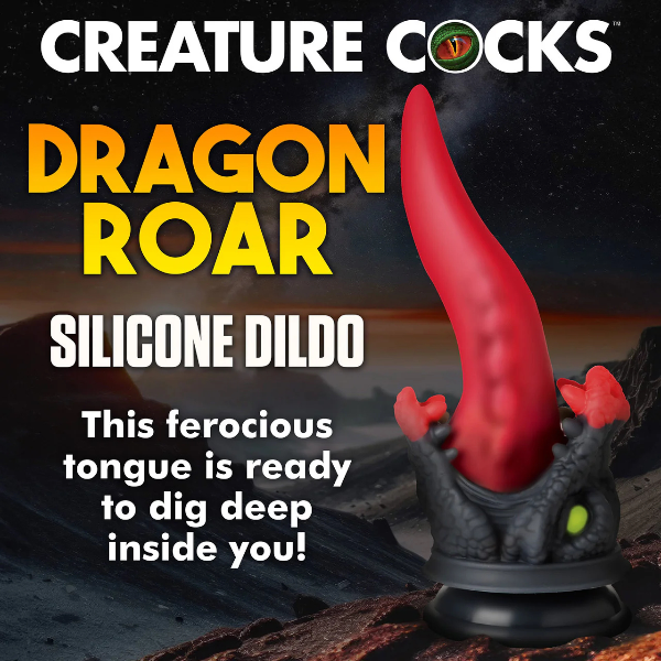 Creature Cocks Dragon Roar Silicone Dildo with Suction Cup 8.5 Inch 