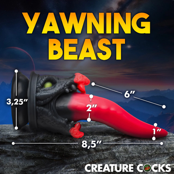 Creature Cocks Dragon Roar Silicone Dildo with Suction Cup 8.5 Inch 
