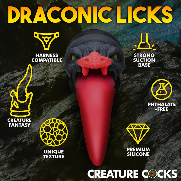 Creature Cocks Dragon Roar Silicone Dildo with Suction Cup 8.5 Inch 