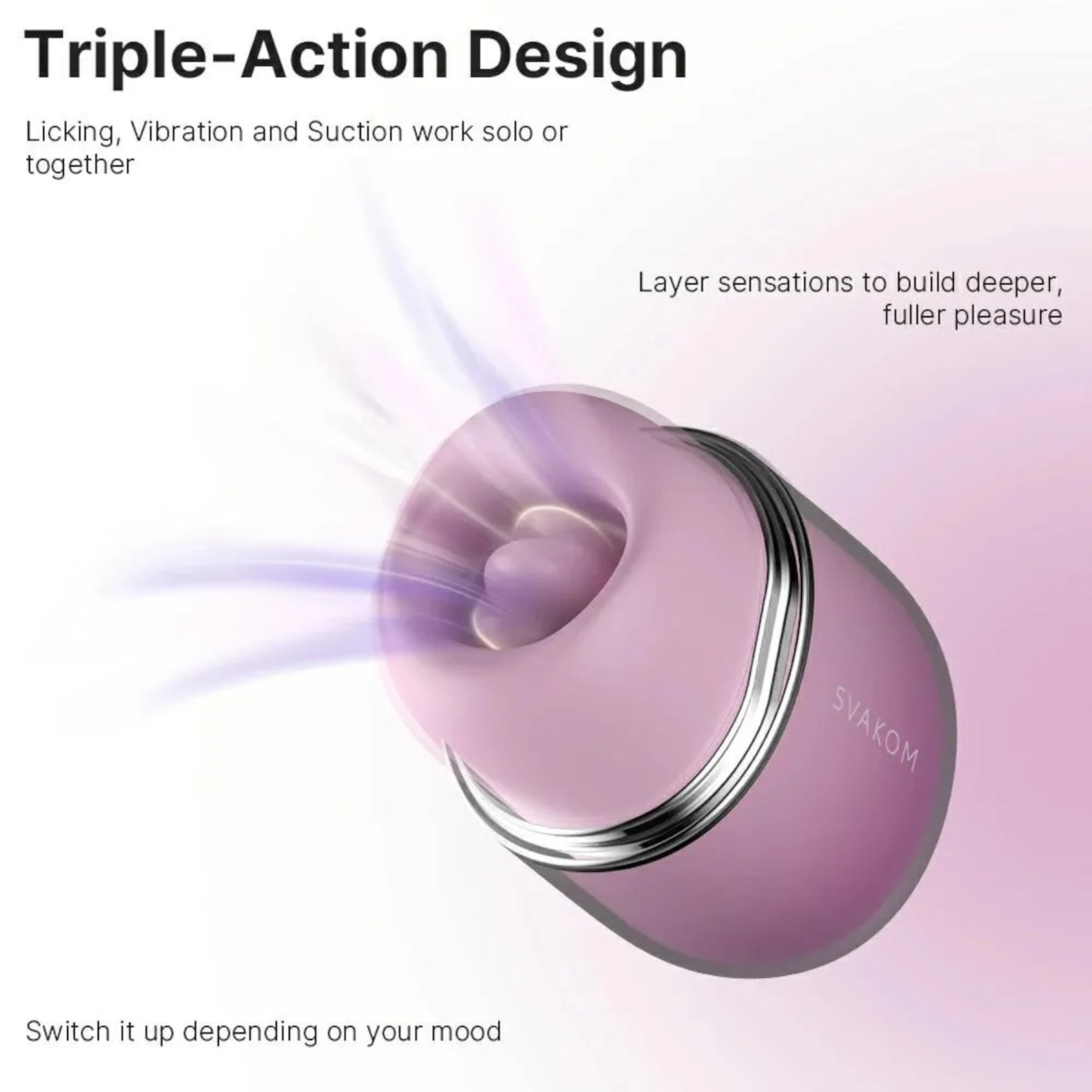 Svakom Klitty App Controlled Licking Clit Stimulator with Suction