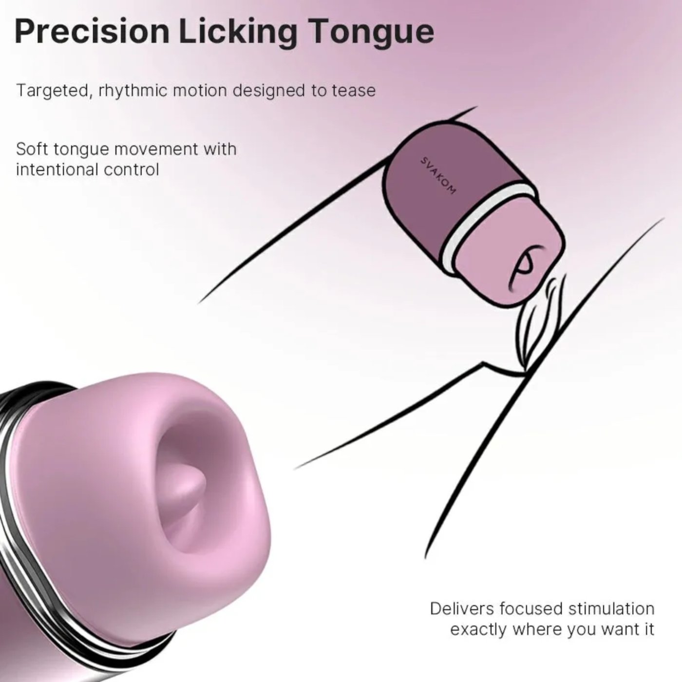 Svakom Klitty App Controlled Licking Clit Stimulator with Suction