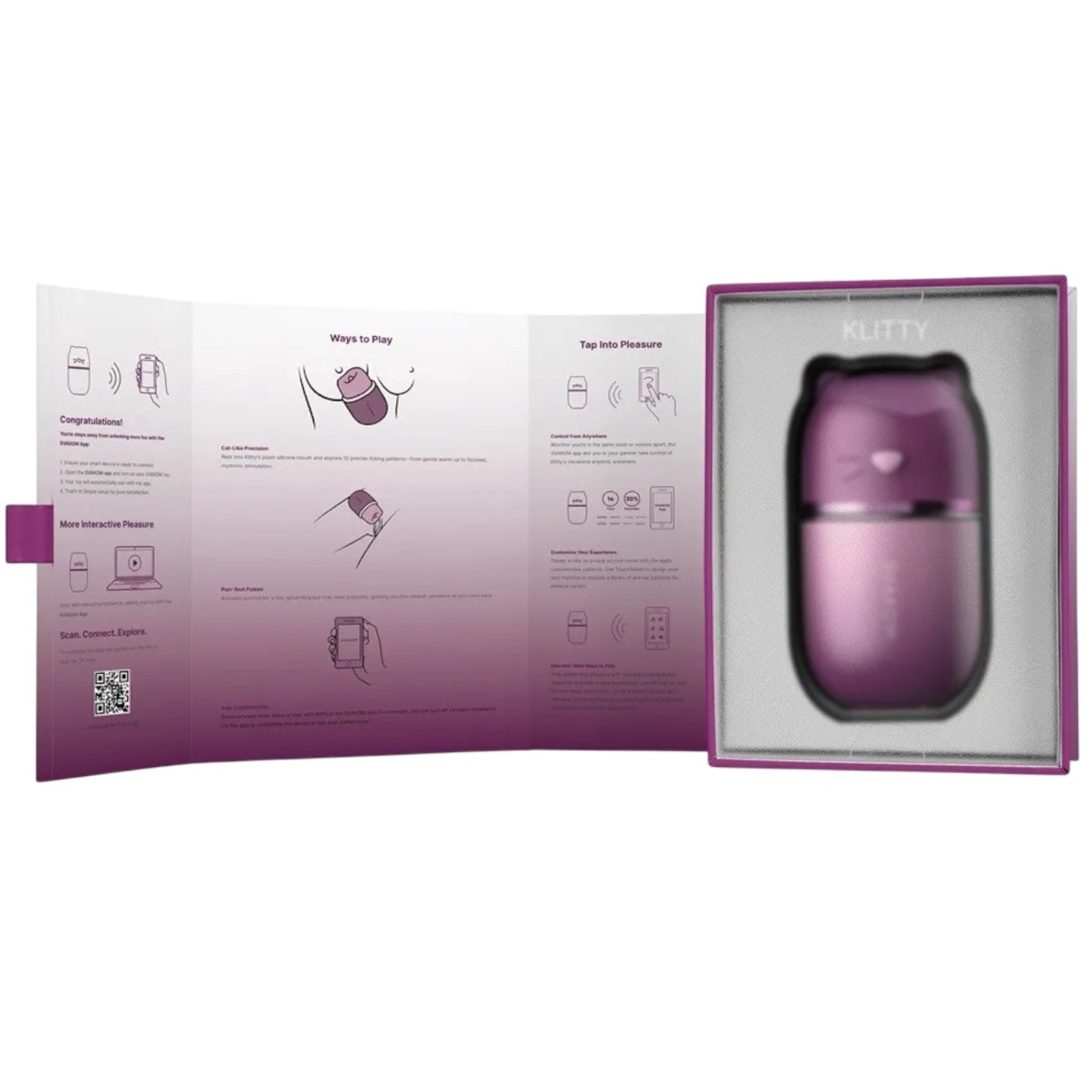 Svakom Klitty App Controlled Licking Clit Stimulator with Suction