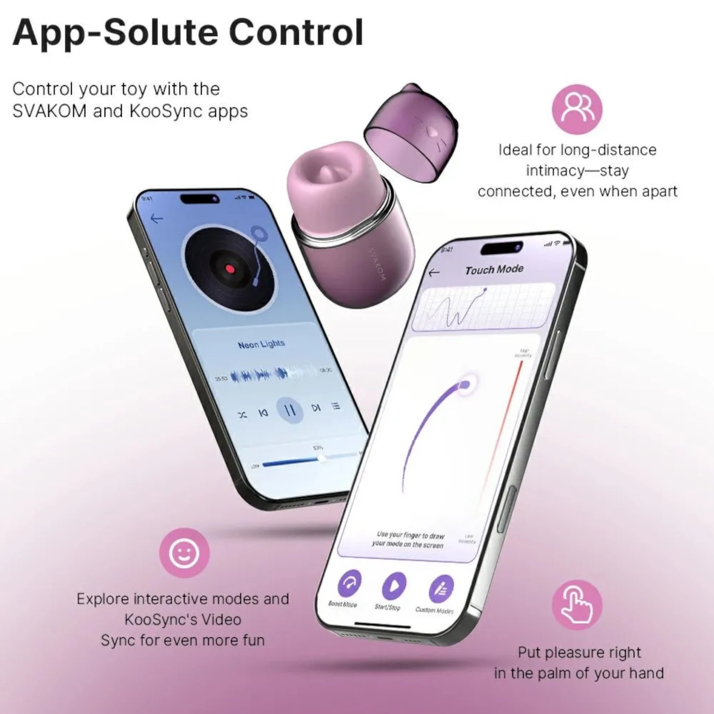 Svakom Klitty App Controlled Licking Clit Stimulator with Suction