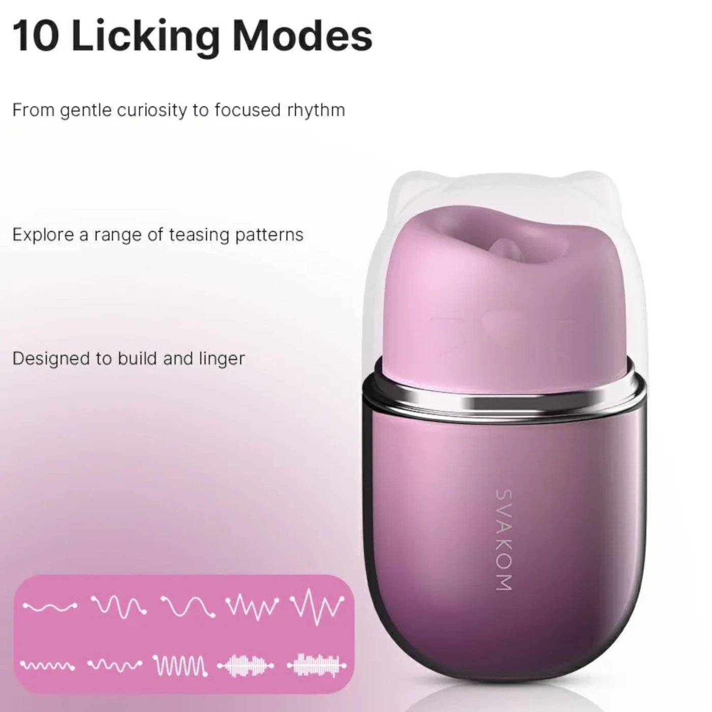 Svakom Klitty App Controlled Licking Clit Stimulator with Suction