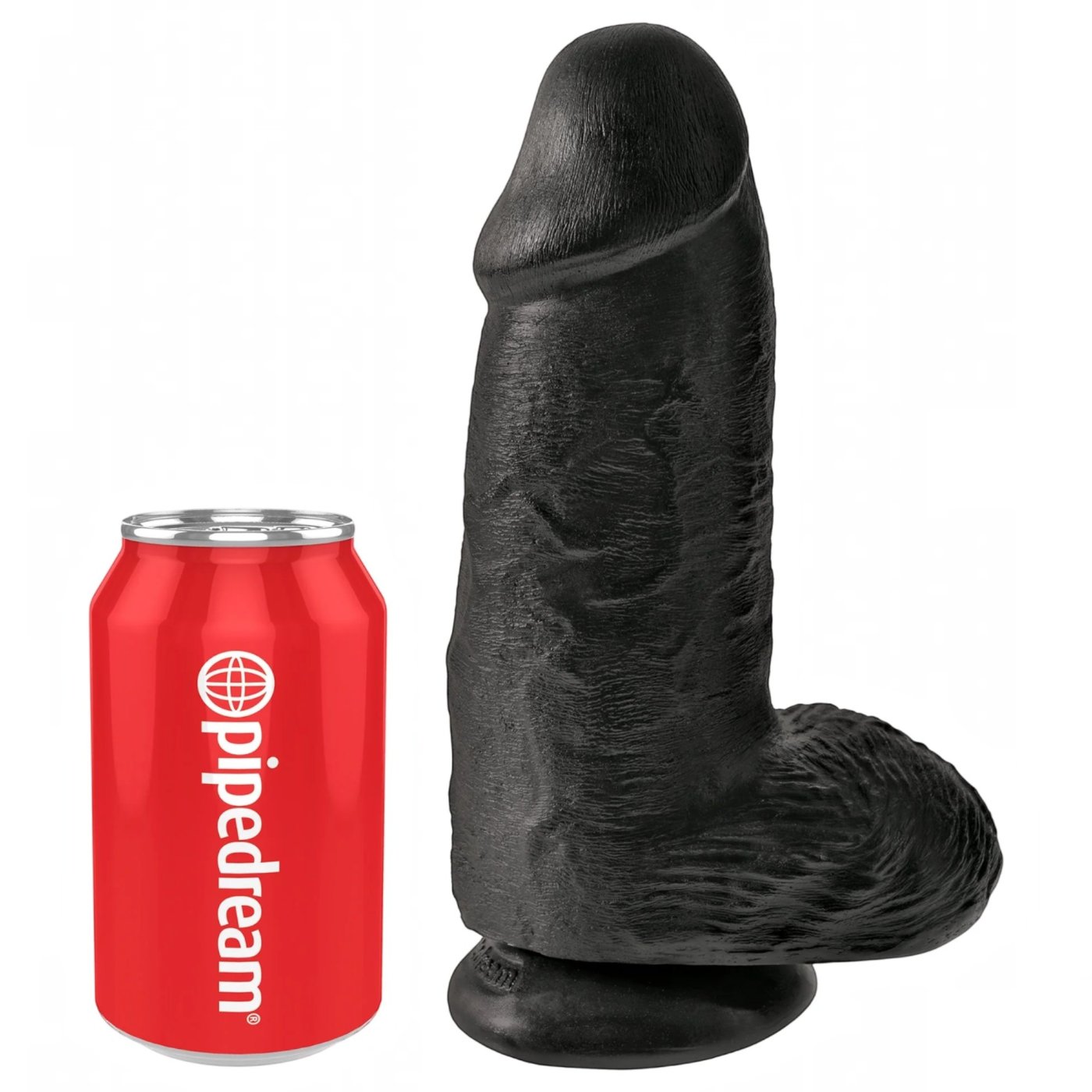 King Cock Chubby 9 Inch Thick Realistic Dildo with Suction Cup Black