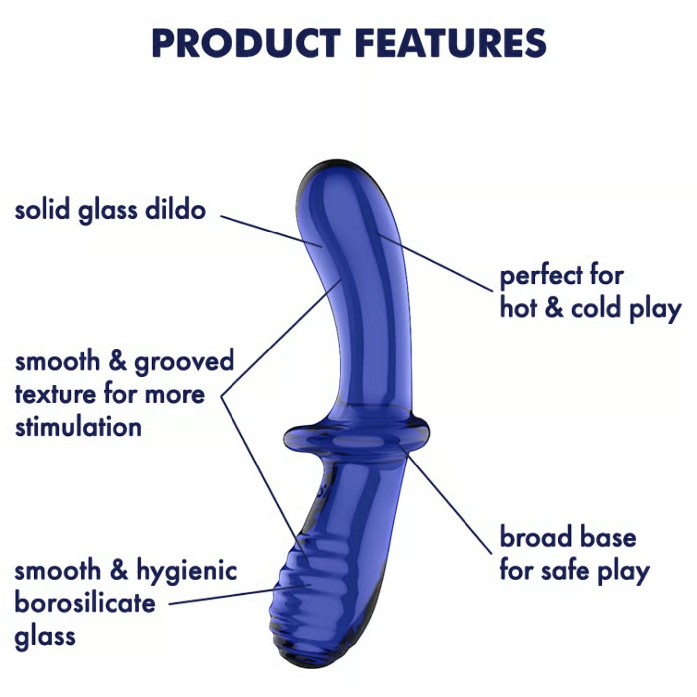 Satisfyer Double Crystal Double Ended Glass Dildo 7.9 Inch