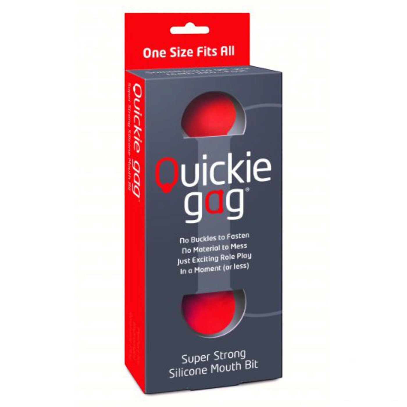 Quickie Silicone Mouth Bit Gag Red