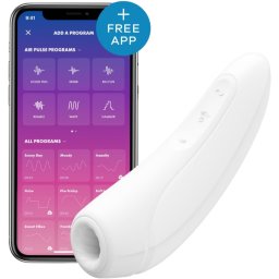 Satisfyer Curvy 1+ App Controlled Clitoral Suction Stimulator White