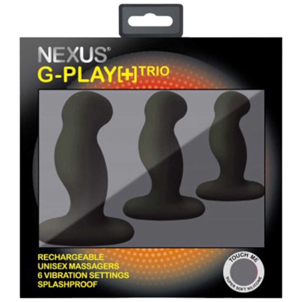Nexus G Play Trio + Rechargeable Unisex Vibrators Black