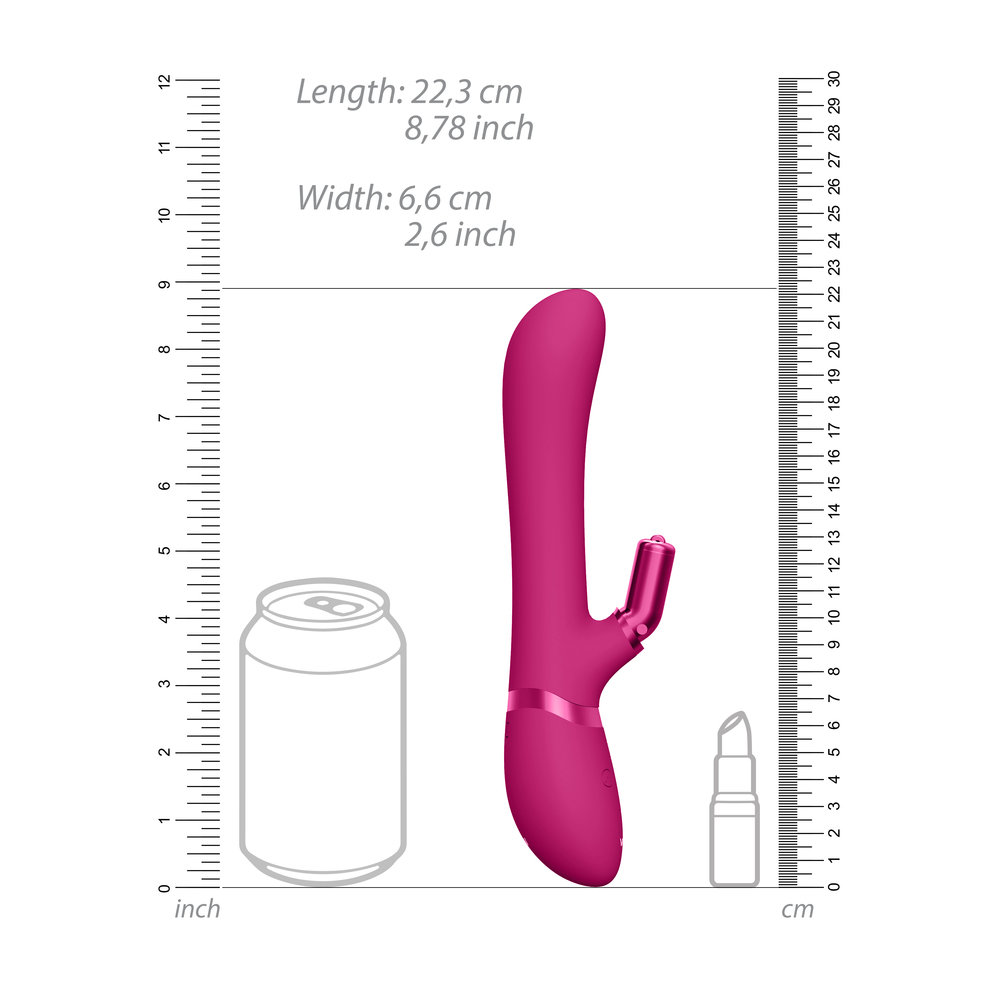 Vive Chou Dual-Action Interchangeable Rabbit Vibrator Pink