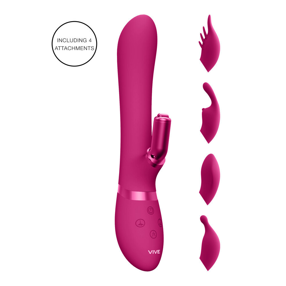 Vive Chou Dual-Action Interchangeable Rabbit Vibrator Pink