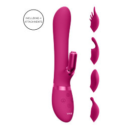 Vive Chou Dual-Action Interchangeable Rabbit Vibrator Pink