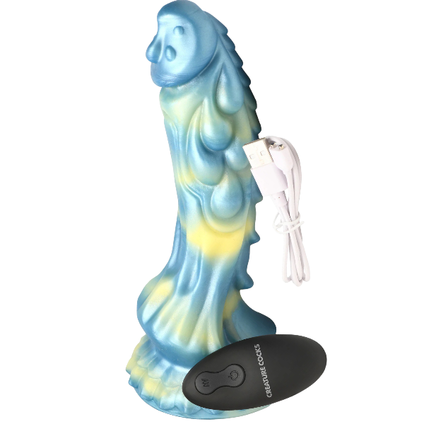 Creature Cocks Sea Stallion Rechargeable Remote Vibrating Silicone Dildo 8.3 Inch
