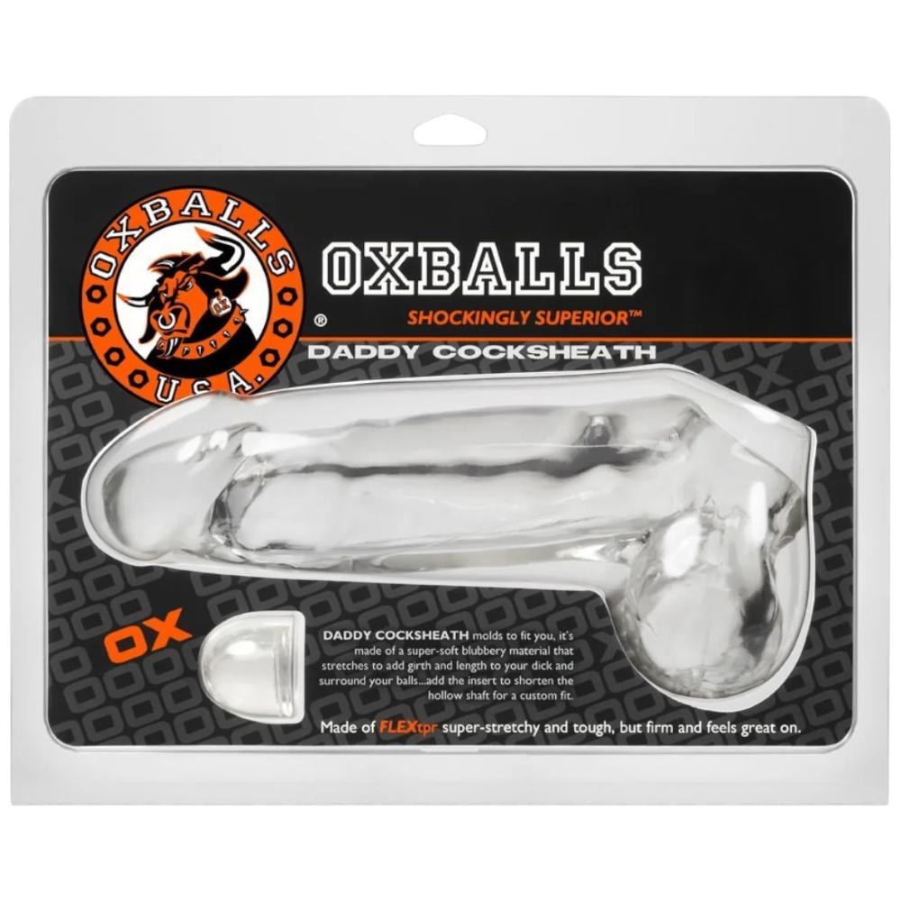 Oxballs Daddy Cocksheath Penis Extender & Ball Stretcher Clear