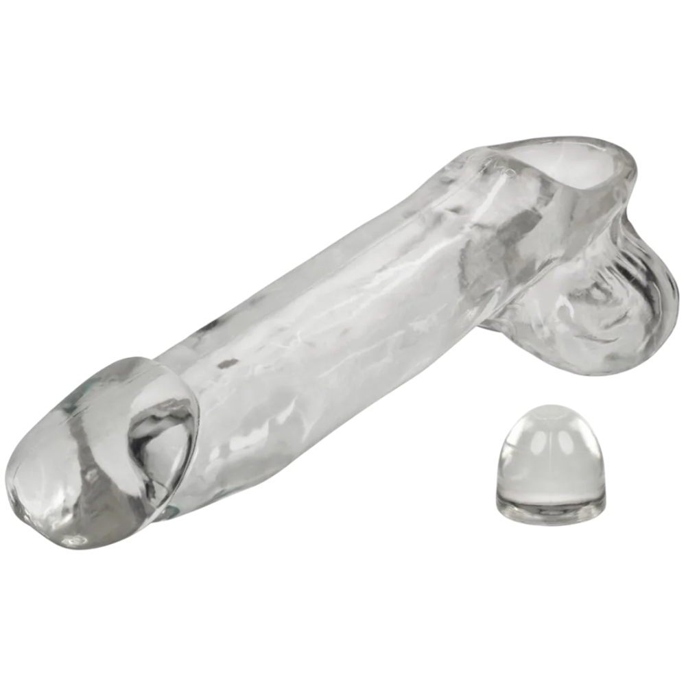 Oxballs Daddy Cocksheath Penis Extender &amp, Ball Stretcher Clear