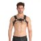 Prowler RED Bull Leather Chest Harness with Black Fittings
