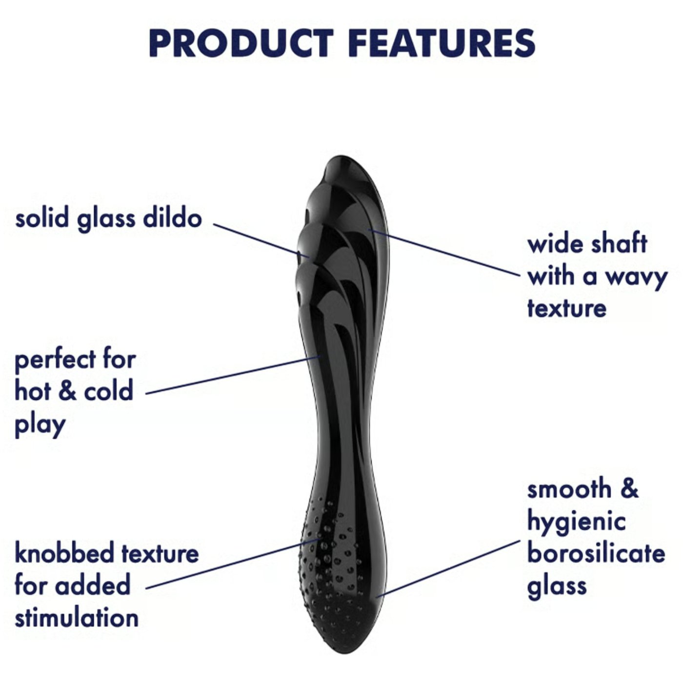 Satisfyer Dazzling Crystal 1 Double Ended Glass Dildo 7 Inch