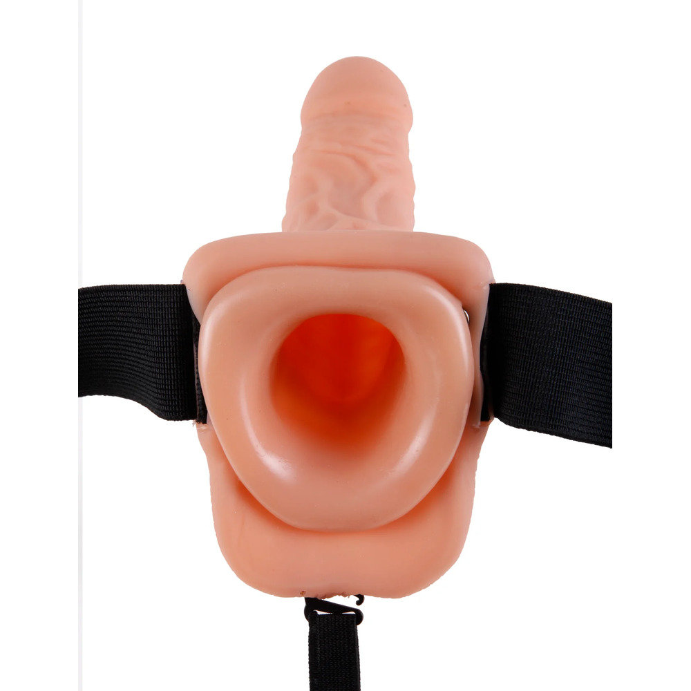 Fetish Fantasy 7 Inch Vibrating Hollow Strap-On with Balls